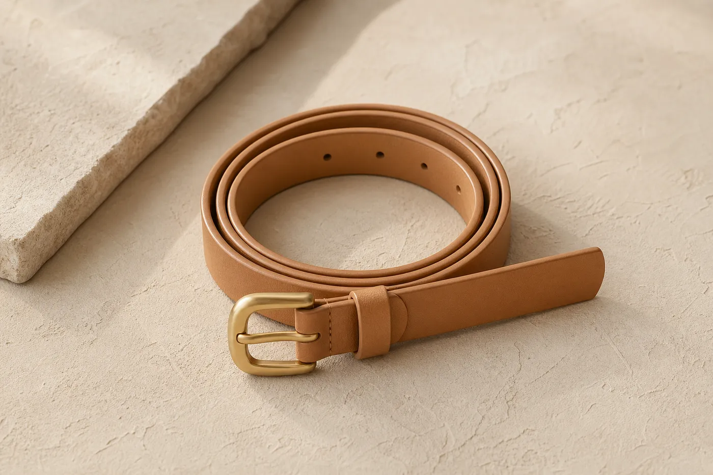 Slim Vegan Leather Belt No.24