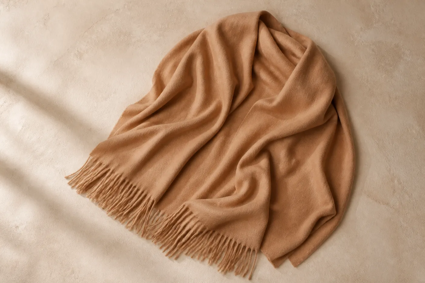 Oversized Fringed Stole Signature
