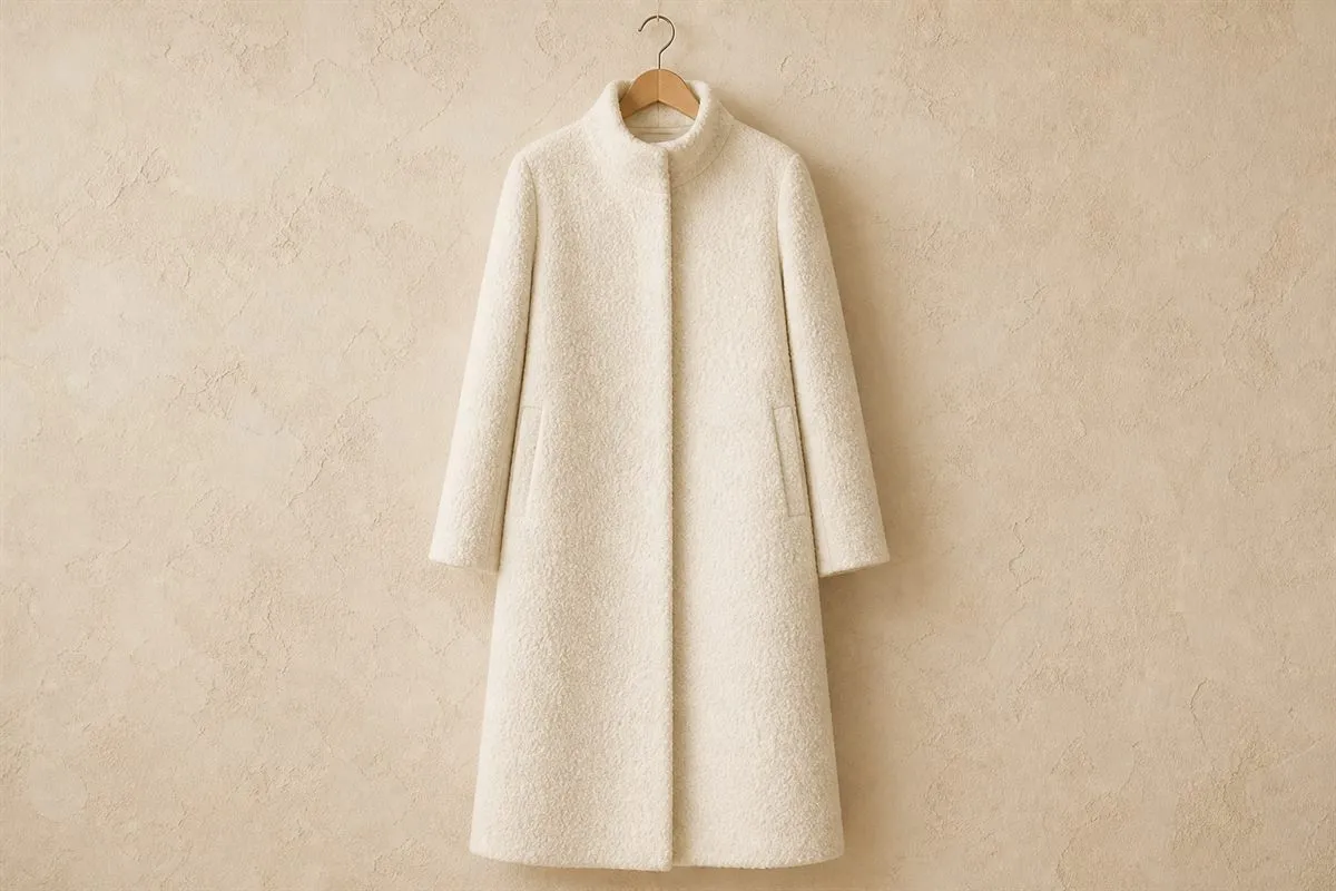 Manteau Long en Laine Bouclée No.24